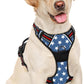 BARKBAY No Pull Dog Harness Large Step in Reflective Dog Harness with Front Clip and Easy Control Handle for Walking Training Running(Star,L)