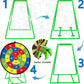 Large Dart Board for Kids, Kids Double-Sided Dart Board with Sticky Balls and Darts, Indoor/Outdoor Sport Fun Party Play Game Toys, Gifts for 3 4 5 6 7 8 9 10 11 12 Year Old Boys Girls