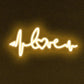 Love Neon Signs LED Heartbeat Shape Night Lights Sign for Wall Decor USB Power Swith Light up Sign for Man Cave Home Room Christmas Club Valentines' Day 5v (18.11"X7.87")