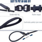 Slip Lead Dog Leash，Strong Nylon Rope Leash and Padded Handle,No Pull Outdoor Walking Training Lead for Small Medium Large Dogs(Black, 1/2"×4ft)