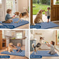 Smiry Dog Door Mat for Muddy Paws 48x30, Absorbs Moisture and Dirt Doormat, Non-Slip Washable Quick Dry Chenille Front Door Mat Indoor Entrance, Entryway Carpet for Inside Floor, Airy Blue