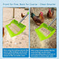 12-Inch 2-in-1 Chicken Poop Scooper & Rake – US Patent Pending – 3-Shape Sifting Holes Chicken Coop Rake，Stainless Steel Handle （20–61"）– Litter Scoop Sand & Sifting Shovel for Chicken Coops(Green)