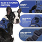 BUMBIN Dog Harness for Large Dogs, No Pull Adjustable No Choke Pet Vest with Dog Leash Fit Smart Reflective Pet Walking Harness for Training Easy Control Soft Handle Denim Blue M