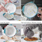 Double Whisker Friendly Ceramic Cat Food Dishes, Cute Shallow Anti Whisker Fatigue Wide Cat Bowl for Indoor Cats, Whisker Relief Flat Cat Plates for Wet Food, Small Pet Kitten Feeding Dish