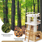 Modern Cat Tree, Solid Wooden Cats Tower, 37" Luxury Cats Trees Condo for Large Cat, Multi-Level Cat Tree Tower Natural Cat House Furniture, with Scratching Posts, Removable Washable Cushions