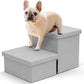 Heeyoo Dog Stairs with Storage, Foldable Dog Steps for Small Dogs, 2 Tiers Non-Slip Pet Stairs for High Beds Or Couch and Sofa, Hold up to 150 lbs Pet Doggy Cat