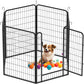 Dog Playpen, Outdoor Dog Fence, 6 Panels, 40" H Dog Pen for Large/Medium/Small Dogs, Heavy Duty Metal Pet Fence with Gate, Portable Dog Fence for RV Camping and Yard (Black)