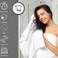 GOLD TEXTILES 12 White Economy Bath Towels Bulk (24x48 Inch) Cotton Blend for Softness-Commercial Grade Easy Care