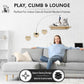 Snuggle & Play Cat Wall Shelves with Suction Cup Wand – 3 Mounted Steps, Climbing Wall Shelves and Furniture with Cat Wand