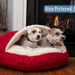 Snoozer? Classic Poly-Cotton Cozy Cave Pet Bed, Small, Red