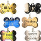 Personalized Dog Tag with 5 Lines of Custom Deep Engraved Durable Stainless Steel Pet ID Name Tag Designer Regular Size Bone