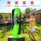 QPAU Punching Bag for Kids, 66 Inch Stable Inflatable Boxing Bag with Boxing Gloves, Stand Kids Punching Bag Toy for Boys & Girls Age 6-12, Boxing Set for Practicing Karate, Taekwondo, MMA