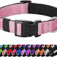 Reflective Dog Collar Padded with Soft Neoprene Breathable Quick Release Basic Dog Collars for Large Dogs Pink Girl