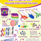 PAITIN Paint & Plant Garden Pot Craft Kit - 4 Inch Plant Pots, Kids Gardening Tools, Labels, Paints, Brushes, Gem & Eye Stickers - Perfect Spring Crafts Gifts for Women & Kids