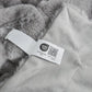Cozy Bliss Faux Fur Throw Blanket for Couch, Cozy Warm Plush Striped Blanket for Sofa Bedroom Living Room, 90 * 90 Inches Grey