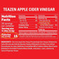 TEAZEN Apple Cider Vinegar Drink Powder Stick – On-the-Go Wellness with 1500mg ACV, Sugar-Free, Postbiotics, 30 Sticks | Supports Digestion & Metabolism