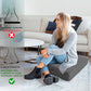 MeMoreCool Square Floor Pillow for Adults and Kids, Large Meditation Cushion with Thick Foam and Washable Tufted Cover, 22-Inch Grey Seat for Yoga and Sitting