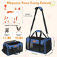 PETUX TSA Approved Pet Carrier in Cabin, 17"x11"x9.5" Soft Cat Carriers for Small Cat up to 12 lb and Puppy up to 10 lb, Top Open Portable Pet Carrier Airline Approved for Travel and Vet Visit (Blue)