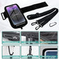 Phone Holder for Running, Running Armband Phone Holder with Carabiner, Phone Armbands for iPhone 16 15 14 13 12 11Pro Max & Galaxy S25/S24/S23, Cell Phone Armband Up to 6.8'' Phone (Black)