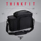 ThinkFit Large Black Meal Prep Lunch Bag, 8 Portion Control Containers, Pill Dispenser, Shaker Cup & 2 XL Reusable Ice Packs