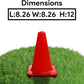 6, 9, 12, 18, 28 Inch Sports Training Traffic Cones - Durable Orange Cones for Soccer, Football, Basketball, Agility Drills, Parking, Safety, Road Use (Set of 12)