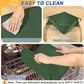 Silicone Pet Feeding Mat with Raised Edge for Food and Water, Dog Bowl Mats, Cat Bowls Placemat with High Lip for Floor Waterproof, Rubber Tray for Cats and Dogs 22 x 14 x0.8 Dark Olive