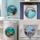 4 PCS Removable 3D Under The Sea Nature Scenery Wall Decals - Animals Wall Sticker Home Wall Art Decor for Bathroom Bedroom Door Kids Baby Nursery Room - Includes Turtles, Dolphins, Sea Lions, Coral