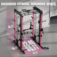 RitFit M1 & M1 Pro Smith Machine with Cable Crossover System, Multi-Function Squat Rack Power Cage for Home Gym, Power Rack and Packages