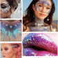 DAGEDA Body Glitter Gel, Body Sequins Shimmer Liquid Eyeshadow, Chunky Glitter for Face Hair Nails, Holographic Cosmetic Laser Powder Festival Glitter Makeup 50ml(Silver)