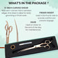 Kenchii Rose Dog Grooming Scissors, 8 Inch Curved Shears, Dog Scissors for Grooming, Ergonomic Design for Comfort and Precision, Heavy Duty, Durable and Sharp