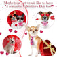 Talltalk 360 Pcs Halloween Dog Bow Ties Collars Set Adjustable Thanksgiving Christmas Fall Xmas Dogs Neckties Grooming Accessories for Small Medium Large Pet Cat Decoration(Valentine)