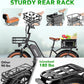 2 Seater Electric Bike, 48V 20AH(𝟗𝟔𝟎𝐖𝐇) Large Removable Battery, 𝟏𝟑𝟎𝟎𝐖 Peak Motor, 20"x 4.0" Fat Tire Ebike for Adults, 80+Miles Max,30+MPH, City Couple E Bike for All Terrain