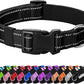 Reflective Dog Collar Padded with Soft Neoprene Breathable Quick Release Basic Dog Collars for Medium Large Dogs Black Boy Girl