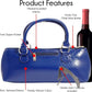 Wine Clutch Bag (Thermal Insulated) Trendy Women’s Carry Tote | Holds Red & White 750mL Bottles | Trendy Fashion | Incl. Portable Waiter-Style Corkscrew (Blue Burmese)