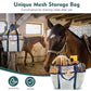 Horse Grooming Kit for Bathing, 13Pcs Horse-Brush Set with Mesh Bag, Shower Brushes, Braiding and Curry Comb, Sweat Scraper, Hoof Pick, Shedding Massaging Tool Supplies for Riders Beginners