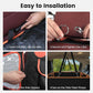 Back Seat Extender for Dogs - Holds 450lbs, Waterproof Dog Car Seat Cover for Back Seat with Hard Bottom for Cars SUVs Truck,Anti-Scratch No Slip Large Space Pet Backseat Protector,Black Orange