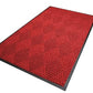 WaterHog Diamond | Commercial-Grade Entrance Mat with Rubber Border – Indoor/Outdoor, Quick Drying, Stain Resistant Door Mat (Solid Red, 4' x 10')