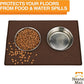 Neater Pet Brands Neater Mat Pet Mats for Food and Water, Cat & Dog Bowl Mat Waterproof Silicone, Feeding Tray, Dog Food Mats for Floors, Placemat w/Raised Edge for Under Bowls, 32" x 24", Brown