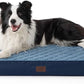 Bedsure Orthopedic Dog Bed for Large Dogs - Thick Flat Memory Foam Pet Mattress with Removable Washable Cover and Egg Crate Foam, Suitable for Pet Up to 65 lbs, 36x27x3.5 Inches, Navy