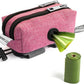 Dog Poop Bag Holder for Leashes - Dog Poop Bag Dispenser and Treat Holder with 2 Waterproof Pouches for Pet Waste Bags and Walking Accessories + 1 Free Roll - Leashrr 2.0 (Pink)