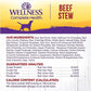 Wellness Complete Health Thick & Chunky Natural Grain Free Canned Wet Dog Food, Beef Stew, 12.5-Ounce Can (Pack of 12)