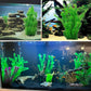 kathson Aquarium Plants Plastic Realistic Tall Fish Tank Plant Decorations Seaweed Fish Tank Decor Artificial Plants Ornament for Aquarium Extra Large 21.7 Inches (Green,2 PCS)
