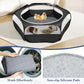 2-in-1 Small Animals Playpen with Pad, Waterproof Small Pet Cage Tent with Reusable Pad, Portable Outdoor Yard Fence with 3 Metal Rod for Chick/Kitten/Puppy/Guinea Pig/Rabbits/Chinchillas, Black