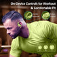 GOLREX Active Noise Cancelling Ear Buds Wireless Earbuds Bluetooth Headphones with 80H Playtime LED Display Wireless Charging Case, Over-Ear Hooks Earbud for Sports Running Gym Workout Yellow Green