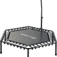Upper Bounce Mini Workout Trampoline with Adjustable T-Shaped Handrail – Hexagonal Rebounder Trampoline for Kids & Adults – Fitness & Recreational Trampolines, Supports up to 220 lbs.
