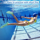 Gintenco Swim Fins, Kids Swim Training Fins for Lap Swimming, Travel Size Flippers with Mesh Bag, Silicone Swimming Fins for Kids Teens Adults Women Men