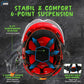 AOLAMEGS Hard Hats Construction OSHA Approved - ANSI Z89.1 Red Safety Hardhats, High Impact ABS Hardhat, Adjustable Vented Construction Worker Hat with Clear Visor, Cascos de Construccion
