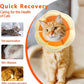 Soft Adjustable Cat Cone Collar, Comfortable Recovery Collar for Cats After Surgery (Orange, Medium)