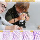 Portable Microscope for Kids, 100x-250x Zoom with LED Lights, Alloy Pocket Microscope for Boys & Girls, Educational Science Kit (Gold)