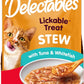 Hartz Delectables Stew Lickable Wet Cat Treats for Adult & Senior Cats, Tuna & Whitefish, 12 Count